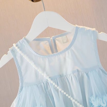 Toddler Kid Girl Floral Mesh Sleeveless Dress - image 4