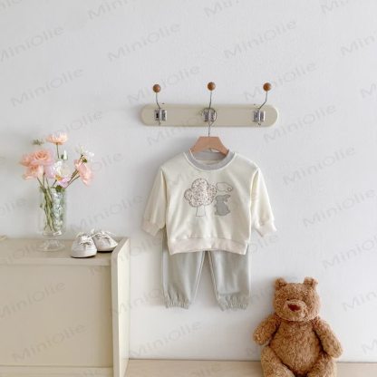 Baby Toddler Girl Bunny Flower 2-piece Set - image 3