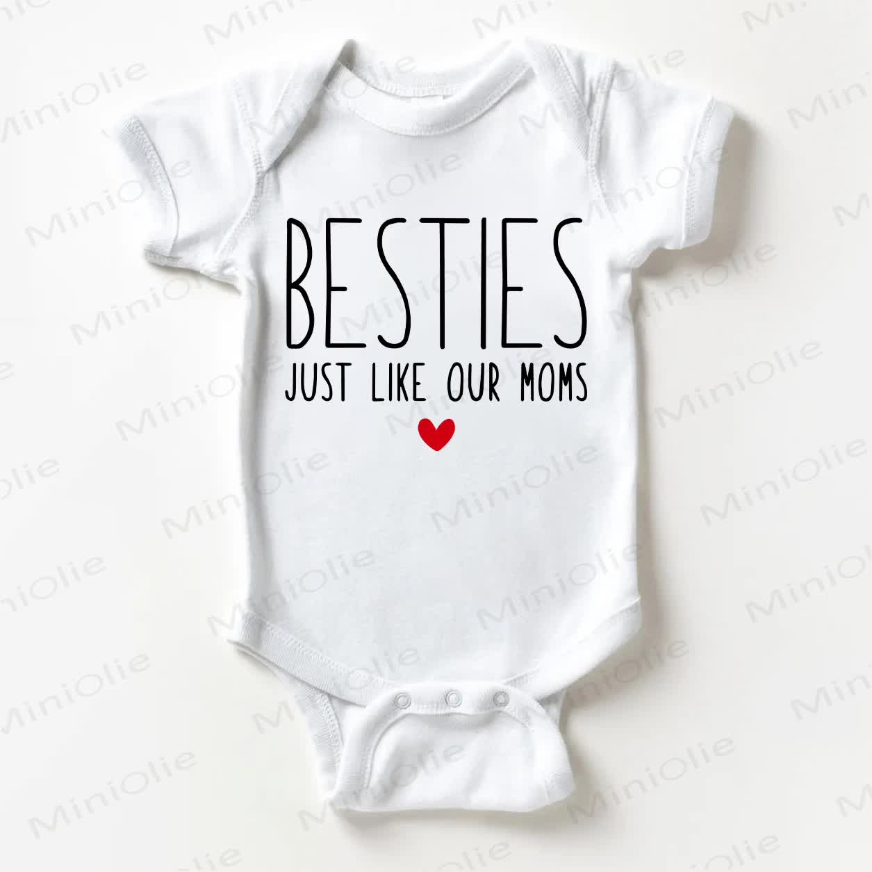 BESTIES JUST LIKE OUR MOMS Baby White Bodysuit - White - 18-24M - image 1