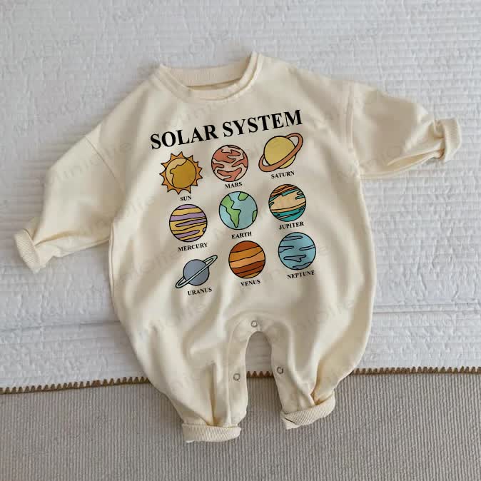 SOLAR SYSTEM Baby Toddler Beige Romper - Beige - 2-3T - image 1