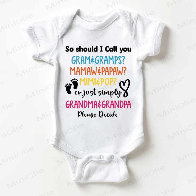 SO SHOULD I CALL YOU GRAM&GRAMPS Baby Love White Bodysuit - White - 18-24M - image 1