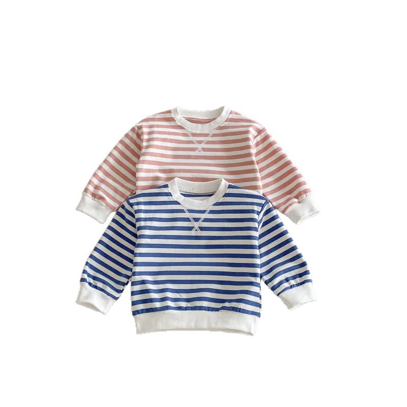 Toddler Striped Pink/Blue Sweatshirt - image 17