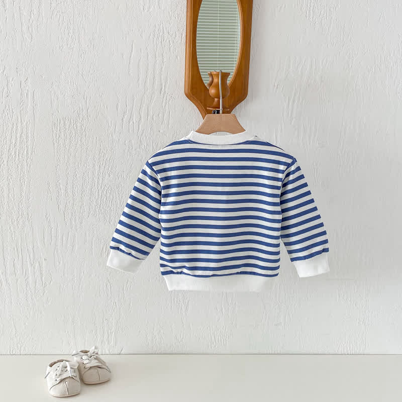 Toddler Striped Pink/Blue Sweatshirt - image 14