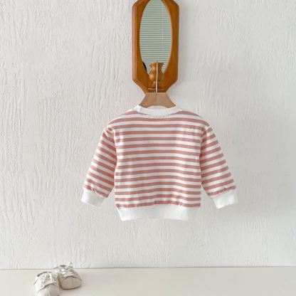 Toddler Striped Pink/Blue Sweatshirt - image 6