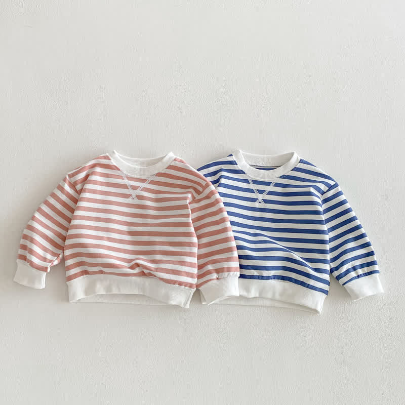 Toddler Striped Pink/Blue Sweatshirt - image 4