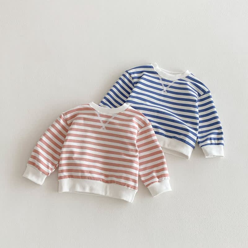 Toddler Striped Pink/Blue Sweatshirt - image 16