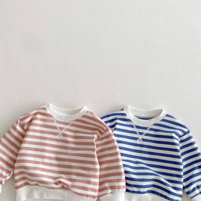 Toddler Striped Pink/Blue Sweatshirt - image 8
