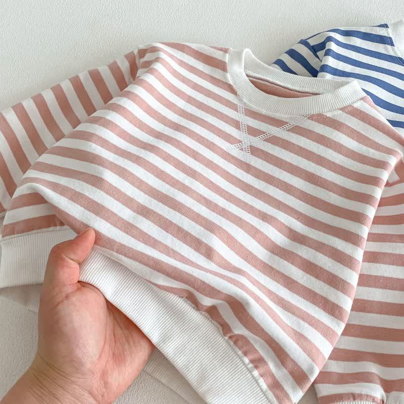 Toddler Striped Pink/Blue Sweatshirt - image 10