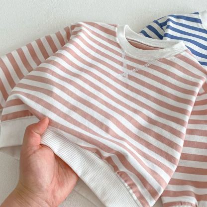Toddler Striped Pink/Blue Sweatshirt - image 10