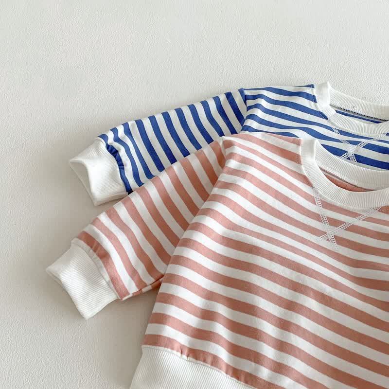 Toddler Striped Pink/Blue Sweatshirt - image 11