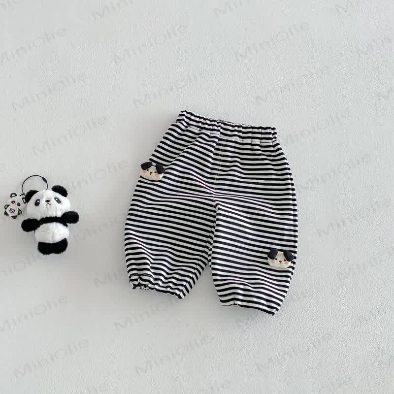 Baby Toddler Stripe Animal Pants - Black White - 5-7T - image 4