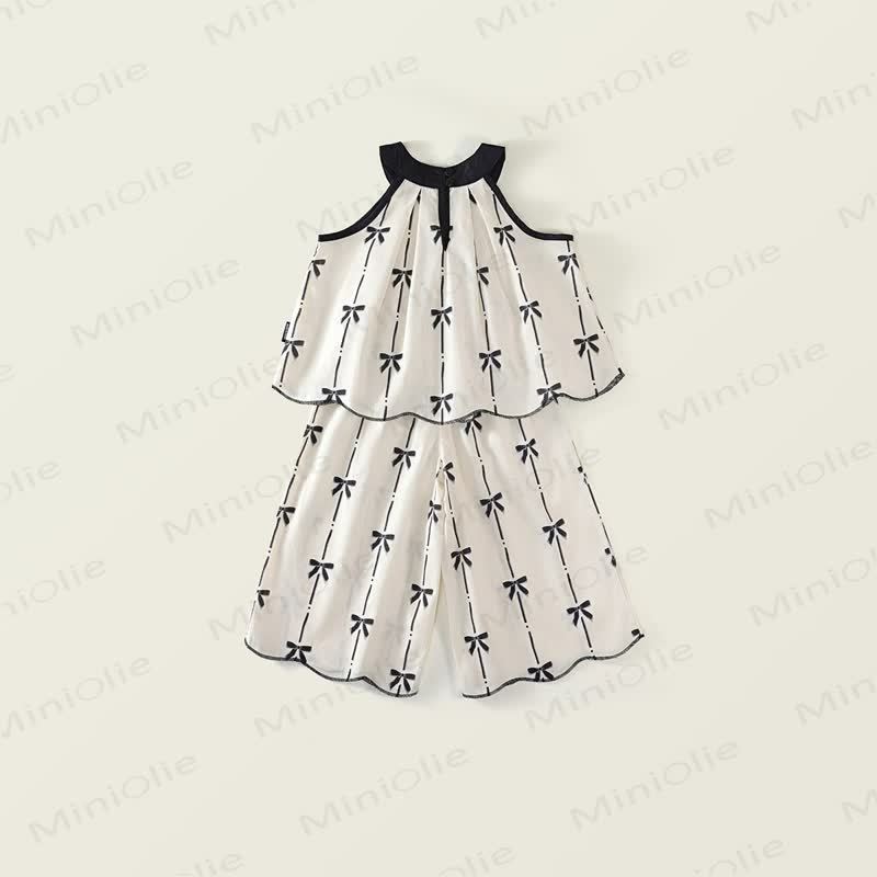 Toddler Kid Girl Bow Stripe 2-piece Set - image 3