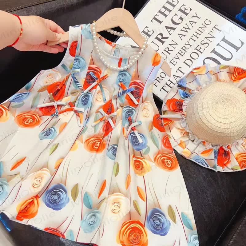 Toddler Kid Girl Sweet Flower Bow Sleeveless Dress - image 4