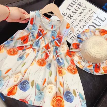 Toddler Kid Girl Sweet Flower Bow Sleeveless Dress - image 4