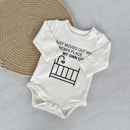 JUST MOVED OUT MY MOM'S PLACE GOT MY OWN CRIB Baby White Bodysuit - White - 18-24M - image 1