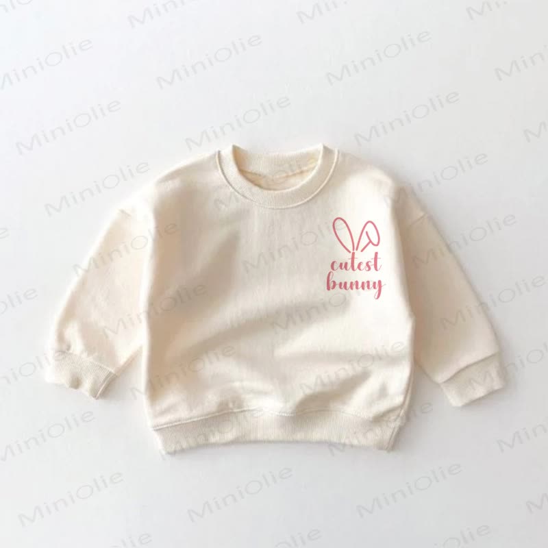 CUTEST BUNNY Baby Toddler Sweatshirt - image 2