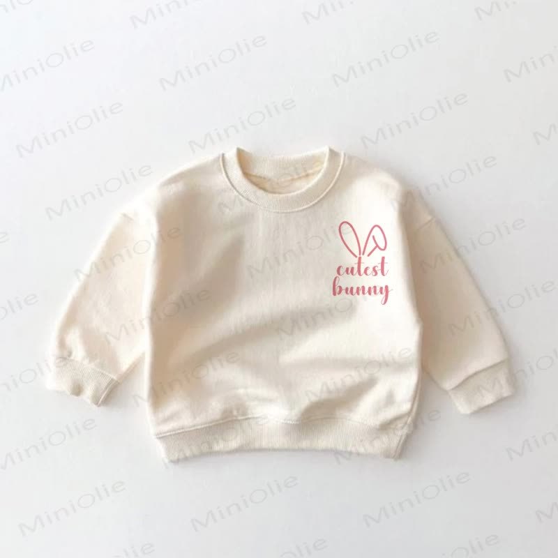 CUTEST BUNNY Baby Toddler Sweatshirt - image 2