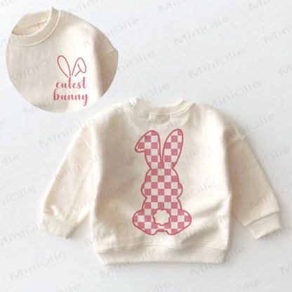 CUTEST BUNNY Baby Toddler Sweatshirt - Cream - 3-5T - image 1