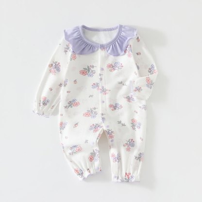 Baby Floral Purple/Yellow Romper - Pink - 18-24M - image 1