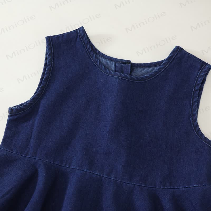 Toddler Kid Girl Denim Sleeveless 2-piece Set - image 4