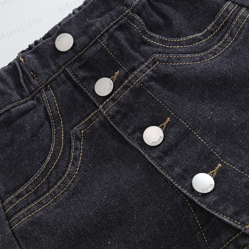 Toddler Kid Girl Denim Solid Color Shorts - image 13