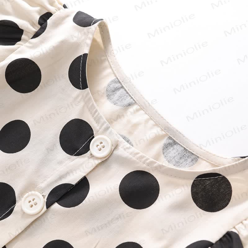 Toddler Kid Girl Beige Dot 2-piece Set - image 5