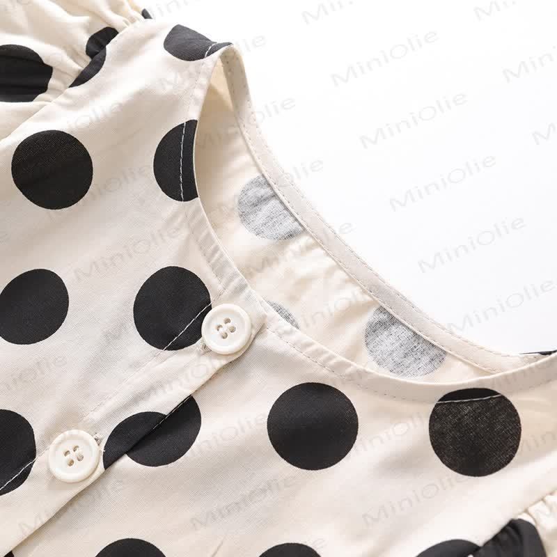 Toddler Kid Girl Beige Dot 2-piece Set - image 5