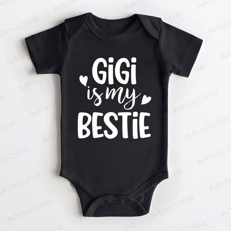 GIGI IS MY BESTIE Baby Love Black Bodysuit - Black - 18-24M - image 1