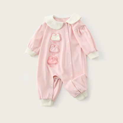 ONE TWO THREE Baby Rabbit Pink Romper - image 2