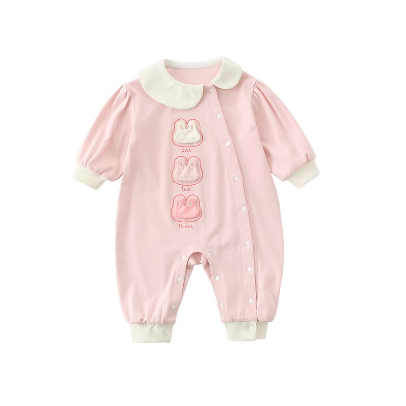 ONE TWO THREE Baby Rabbit Pink Romper - image 5
