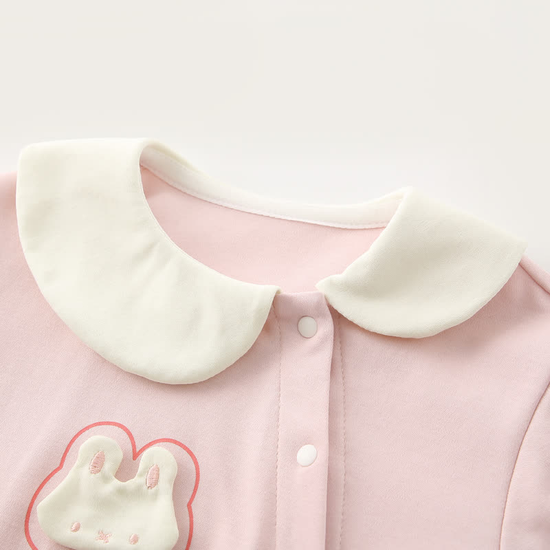 ONE TWO THREE Baby Rabbit Pink Romper - image 4