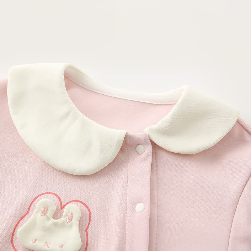 ONE TWO THREE Baby Rabbit Pink Romper - image 4