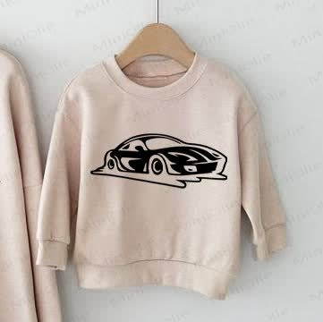PIT CREW Baby Racing Beige Family Sweatshirt - image 3