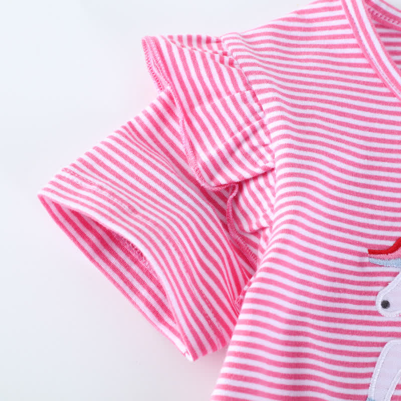 Toddler Pony Flower Striped Tee - image 2