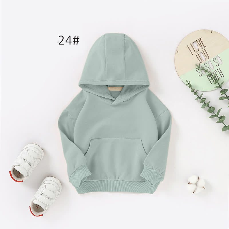 Baby Toddler Solid Color Cotton Hoodie - #24 Green - 3T - image 10
