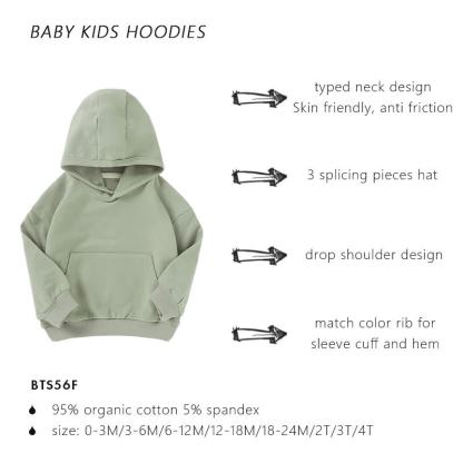 Baby Toddler Solid Color Cotton Hoodie - #72 Green - 3T - image 2