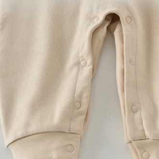 Baby Flutter Sleeves Bear Beige Romper - image 3