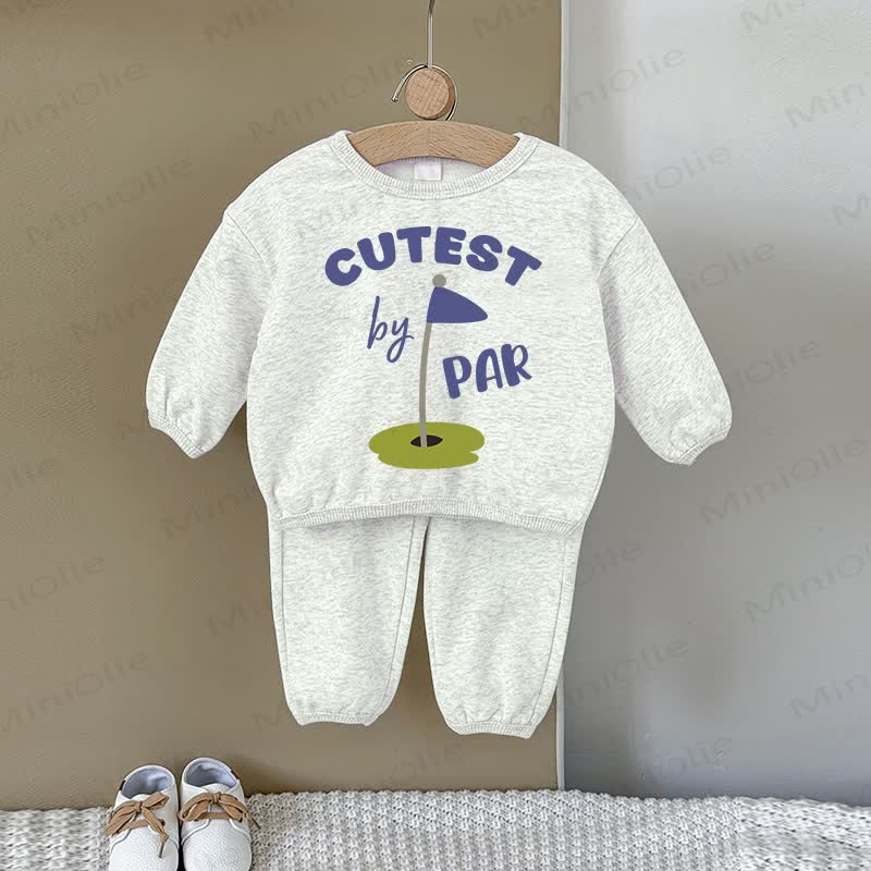 CUTEST BY PAR Baby 2-piece Gray Sweatshirt Set - Gray - 2-3T - image 1