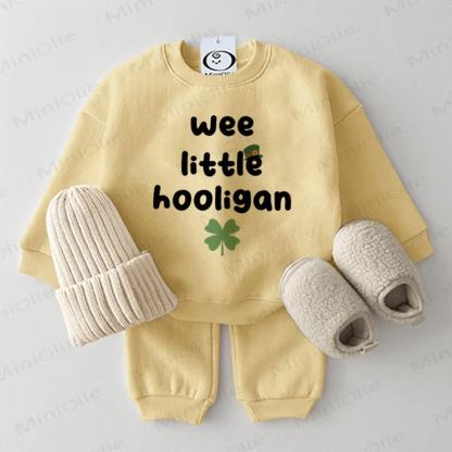 WEE LITTLE HOOLIGAN Baby Sweatshirt 2-piece Yellow Set - Yellow - 2-3T - image 1