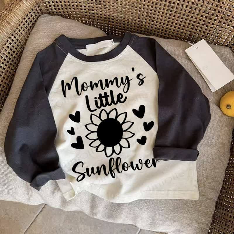 MOMMY'S LITTLE SUNFLOWER Baby Love Dark Gray Raglan T-shirt - Drak Gray - 2-3T - image 1