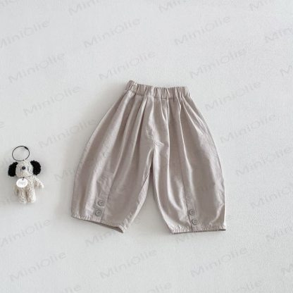 Baby Toddler Boy Solid Color Loose Summer Pants - Beige Grey - 5-7T - image 7