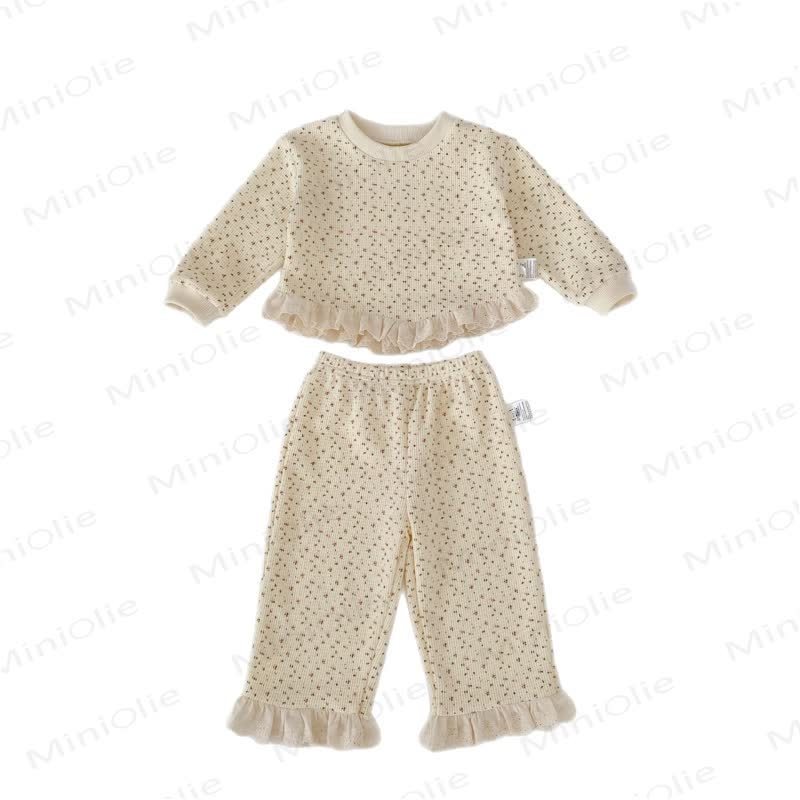 Baby Toddler Girl Waffle Flower Lace 2-piece Set - image 5