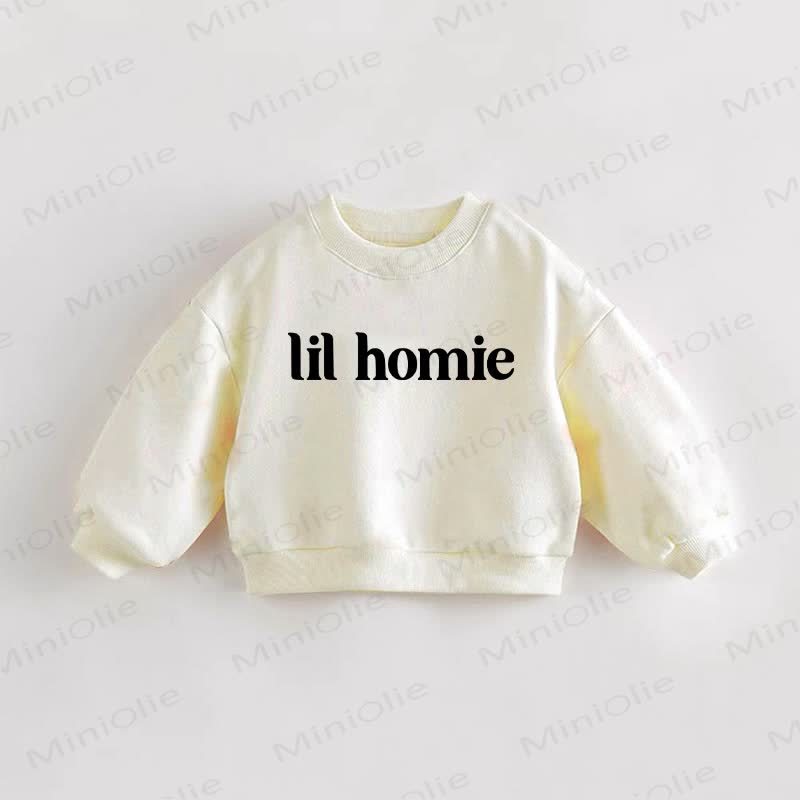 LIL HOMIE Baby Toddler Sweatshirt - Cream - 3-5T - image 1