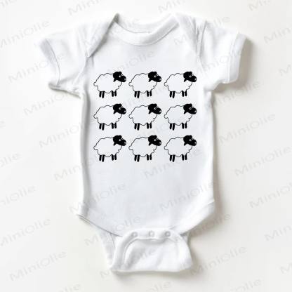 Baby Cute Sheep White Bodysuit - White - 18-24M - image 1