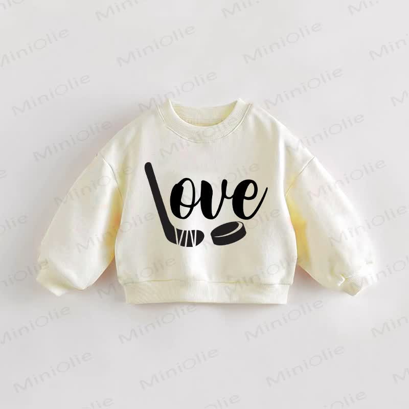 LOVE Baby Toddler Beige Sweatshirt - Cream - 3-5T - image 1