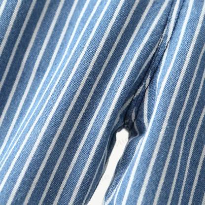 Baby Toddler Blue White Stripe Jean Overalls - image 10