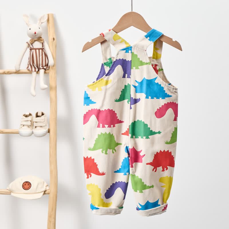 Baby Toddler Colorful Dinosaurs Overalls - image 3