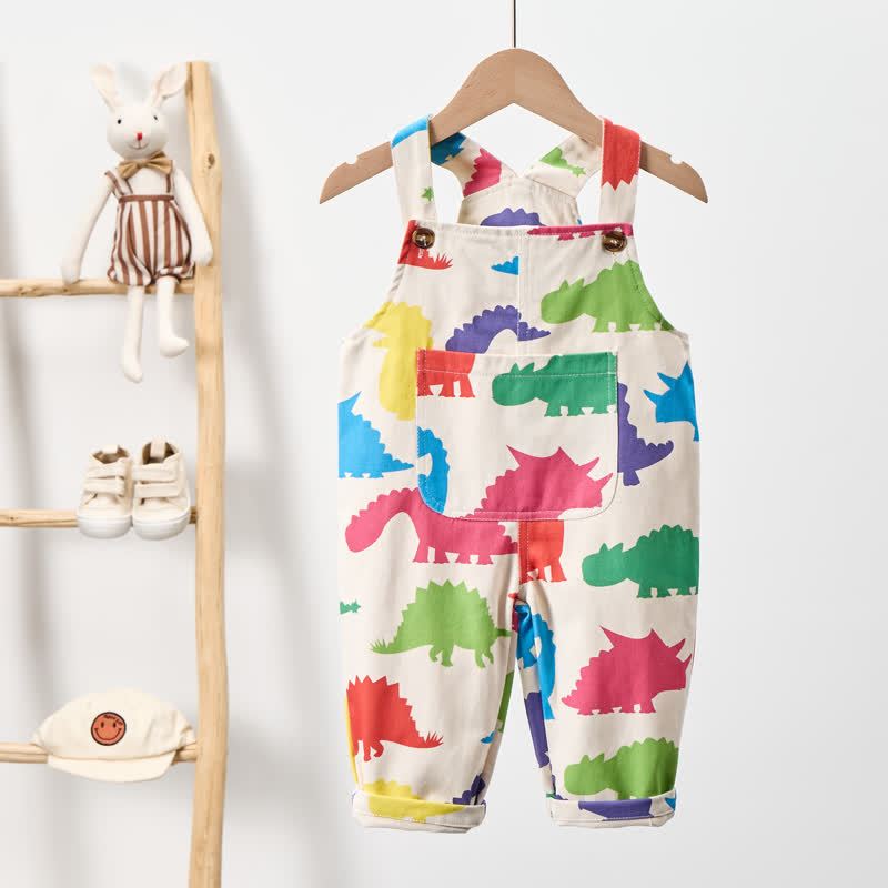 Baby Toddler Colorful Dinosaurs Overalls - image 2