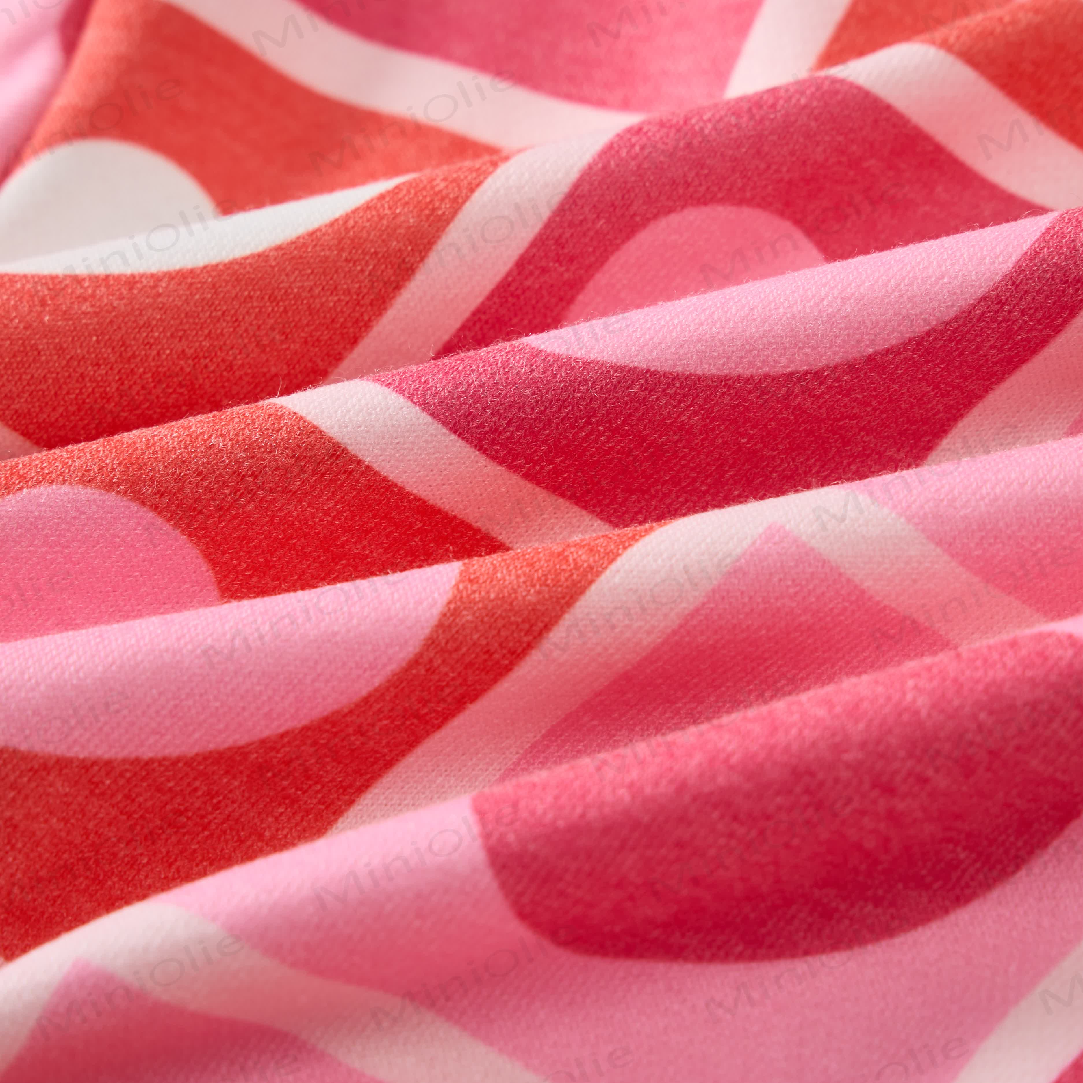 Baby Gradient Checkered Hearts Sweatshirt 2-piece Pink Set - image 5