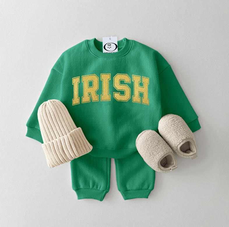 IRISH Baby Sweatshirt 2-piece Green Set - Green - 2-3T - image 1